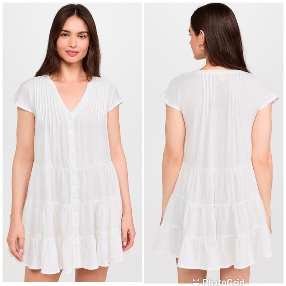 Marea Mackenzie Gauze Dress in White New With Tags! - Picture 1 of 9
